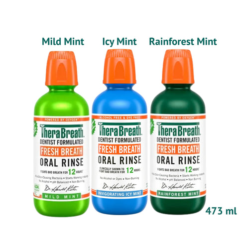 TheraBreath Fresh Breath Oral Rinse เธอร์ร่าเบรธ น้ำยาบ้วนปาก (473 ml) - Organic Pavilion