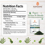 Rawganiq Organic Spirulina & Chlorella Powder ผงสาหร่ายสไปรูลิน่าและคลอเรลลาออร์แกนิค (100g)
