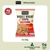 De La Lita Whole Wheat Chips (30 g) เดอลาลิต้า โฮลวีตชิปส์ ขนมอบกรอบโฮลวีต แคลต่ำ โปรตีน 4ก. 30g - Organic Pavilion