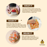 Superbee Waxed Lunch Bags with Compartments ถุงใส่ข้าวกลางวันเคลือบแว็กซ์พร้อมช่อง (2 Pockets / 3 Pockets)