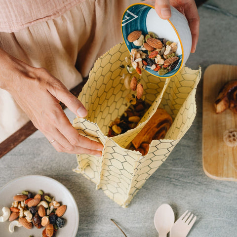 Superbee Waxed Lunch Bags with Compartments ถุงใส่ข้าวกลางวันเคลือบแว็กซ์พร้อมช่อง (2 Pockets / 3 Pockets)