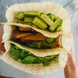 Superbee Waxed Lunch Bags with Compartments ถุงใส่ข้าวกลางวันเคลือบแว็กซ์พร้อมช่อง (2 Pockets / 3 Pockets)