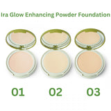 Ira แป้งพัฟสูตรธรรมชาติ สำหรับผิวมันเป็นสิว Glow Enhancing Powder Foundation : Oily Acne-Prone Skin (10 g) - Organic Pavilion