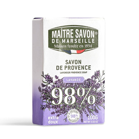 Maitre Savon de Provence สบู่ก้อนออร์แกนิค กลิ่นลาเวนเดอร์ Extra Soft Soap Lavender (100 g) - Organic Pavilion