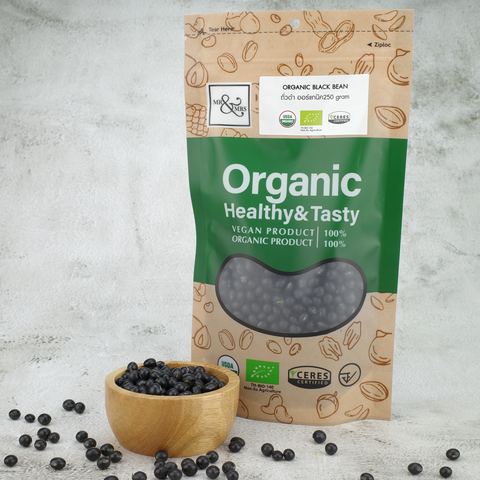 Mr. & Mrs. ถั่วดำออร์แกนิค Organic Black Bean (250 gm) - Organic Pavilion