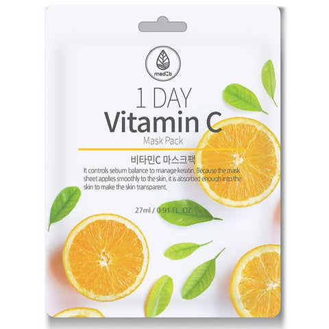 MEDB เมดบี วัน เดย์ วิตามิน ซี มาส์ก แพค 1 Day vitamin C mask pack (25 ml) - Organic Pavilion