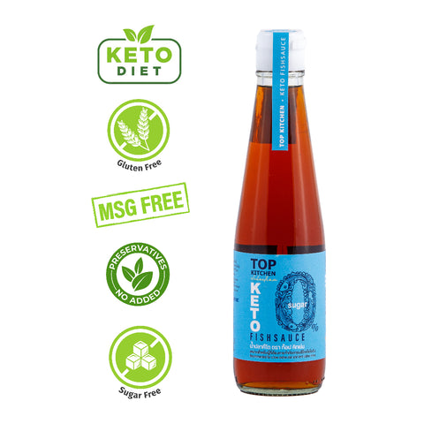 Top Kitchen KETO Fish Sauce ท๊อป คิทเช่น น้ำปลาคีโต ซอสปรุงรสสำหรับคนทานคีโต (300ml / 100ml) - Organic Pavilion
