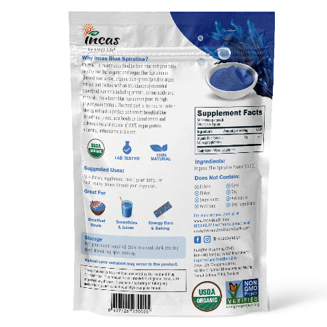 Incas Blue Spirulina Powder (50g) | Organic Pavilion