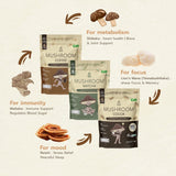 Organic Seeds Instant Drink Powder with Mushroom Extract 600mg เครื่องดื่มปรุงสำเร็จชนิดผง ผสมสารสกัดจากเห็ด (200g)