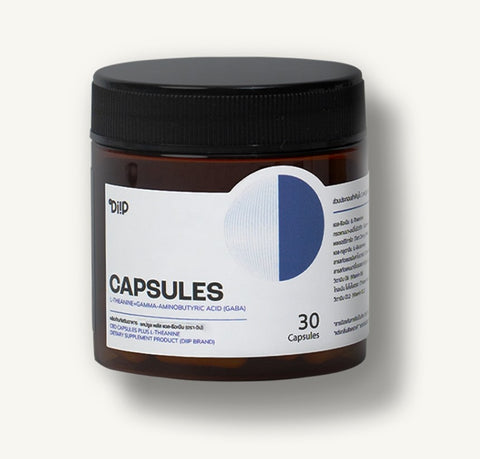 Diip C.B.D Capsules Plus L-Theanine - Night Capsule ผลิตภัณฑ์เสริมอาหาร ซี.บี.ดี แคปซูล พลัส แอล-ธีอะนีน สูตรสำหรับกลางคืน (30 capsules) - Organic Pavilion