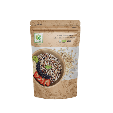 Green Life Organic Mixed Quinoa เมล็ดควินัวสามสี ออร์แกนิค (1000 g) - Organic Pavilion