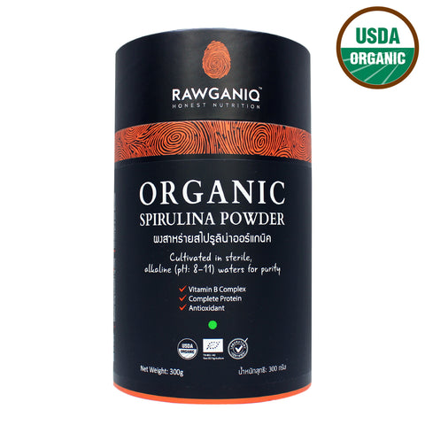 Rawganiq Organic Spirulina Powder (300gm) - Organic Pavilion