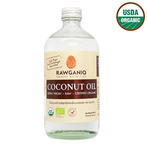 Rawganiq Organic Extra Virgin Coconut Oil, Cold Pressed (450ml) - Organic Pavilion