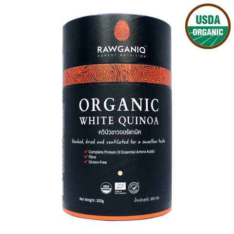 Rawganiq Organic White Quinoa (300gm) - Organic Pavilion