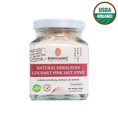 Rawganiq Himalayan Gourmet Pink Salt (Fine) (200gm) - Organic Pavilion