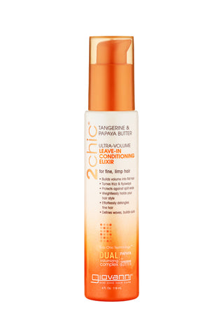 Giovanni 2Chic® Tangerine & Papaya Butter Ultra-Volume Leave-in Conditioning & Styling Elixir  (4oz) - Organic Pavilion