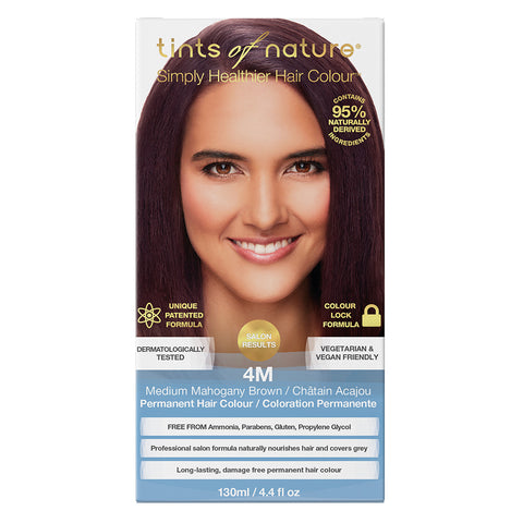 Tints of Nature 4M Medium Mahogany Brown - Permanent Hair Colour (130ml)
