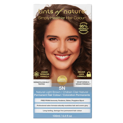 Tints of Nature 5N Natural Light Brown - Permanent Hair Colour (130ml) - Organic Pavilion