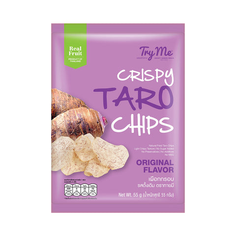Try Me Crispy Taro Chips Original Flavour (55g) - Organic Pavilion
