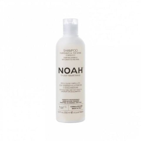 NOAH Purifying shampoo with green tea and basil (250ml) - Organic Pavilion