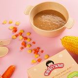 Organeh ซุปแอปริคอท กล้วย แครอท ตับไก่ ผสมควินัวและข้าวกล้อง 3 ชนิด Apricot Soup with Chicken Liver mixed with Quinoa Carrot, Banana and Mixed Gaba Rice (20g x 6 Sachets) (120g) - Organic Pavilion