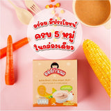 Organeh ซุปแอปริคอท กล้วย แครอท ตับไก่ ผสมควินัวและข้าวกล้อง 3 ชนิด Apricot Soup with Chicken Liver mixed with Quinoa Carrot, Banana and Mixed Gaba Rice (20g x 6 Sachets) (120g) - Organic Pavilion