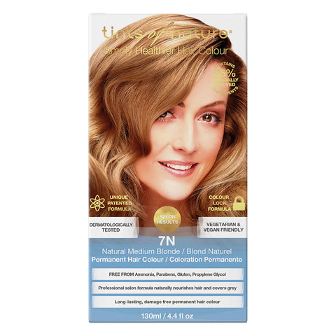 Tints of Nature 7N Natural Medium Blonde - Permanent Hair Colour (130ml)