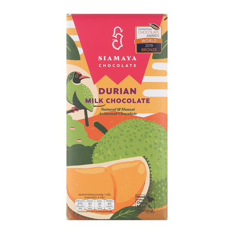 Siamaya Chocolate Durian Milk Chocolate (75g) - Organic Pavilion