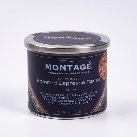 MONTAGE FLEUR DE SEL Roasted Espresso Cacao เกลือรสโรสเต็ดเอสเปรสโซกาเคา (110 g) - Organic Pavilion
