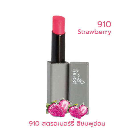 Forest Fruits Lips SPF10 Natural Coconut Lipstick 910 Strawberry (5g) - Organic Pavilion