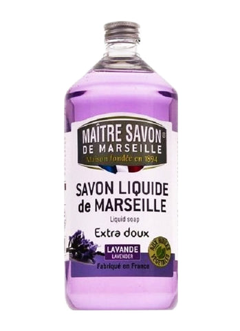 Maitre Savon Liquide de Marseille Liquid Soap Lavender (1 litre) - Organic Pavilion