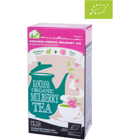 Kanchana Organic Mulberry Tea + Rose 25 Teabags (32.5g) - Organic Pavilion