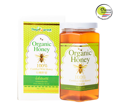 BigBee Thepprasit Organic Honey 100% Certified Wild Honey Mikania Flower (600gm) - Organic Pavilion
