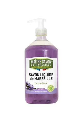 Maitre Savon Liquide de Marseille Liquid Soap Lavender (500ml) - Organic Pavilion