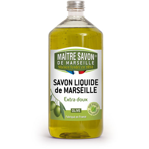 Maitre Savon Liquide de Marseille Liquid Soap Olive (1 litre) - Organic Pavilion
