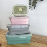 RePlanetMe Pastel Family Foldables Lunch Box (Set of 4 Sizes) กล่องข้าวพับได้สีพาสเทล (ชุด 4 ขนาด) (650 g) - Organic Pavilion