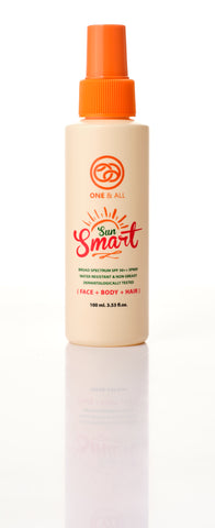 One & All Sun Smart SPF50++ Face+Hair+Body (100ml) - Organic Pavilion