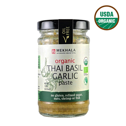 Mekhala Organic Thai Basil Garlic Paste (100gm) - Organic Pavilion