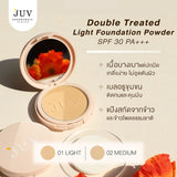 JUV แป้งทาหน้าผสมรองพื้น เบอร์ 01 - Light  Double Treated Light Foundation Powder SPF 30 PA+++ 01 - Light (9g) - Organic Pavilion