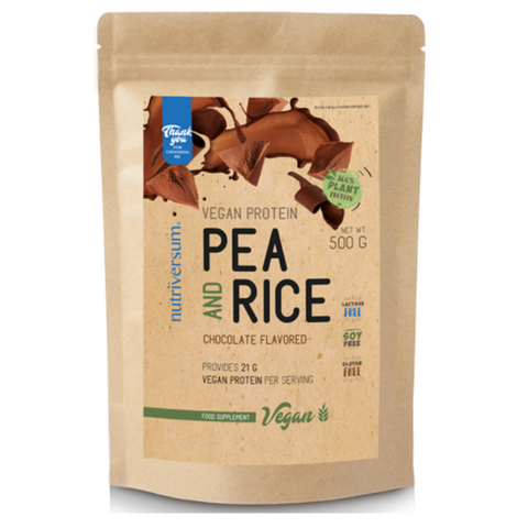 Nutriversum Pea & Rice Vegan Protein โปรตีนจากพืช 100% (500 gm) - Organic Pavilion