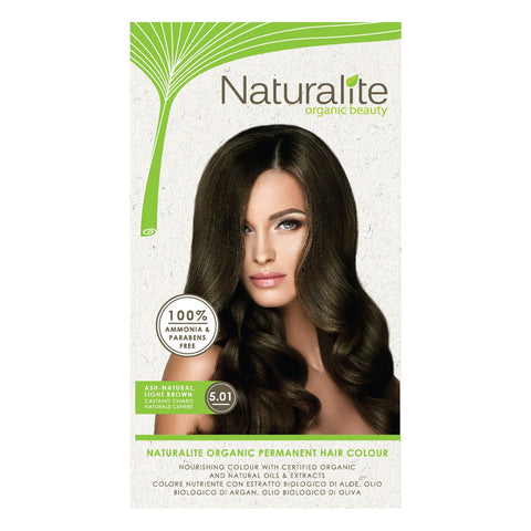 Naturalite Organic Permanent 5.01 Ash-Natural Light Brown Hair Colour (110ml) - Organic Pavilion