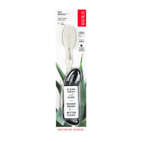Radius Big Brush Toothbrush (Left Hand) - Midnight Sky แปรงสีฟัน (ถนัดซ้าย) - มิดไนท์สกาย (60g) - Organic Pavilion