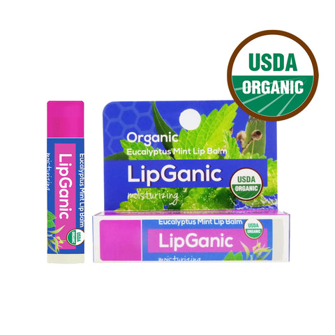 Lipganic Eucalyptus Mint Organic Lip Balm (4.25g) - Organic Pavilion
