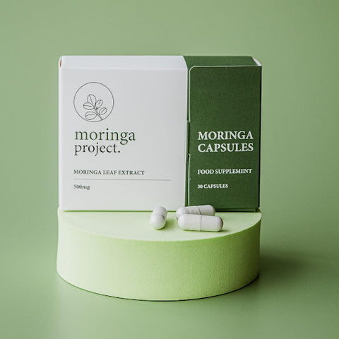 Moringa Project แคปซูลสารสกัดจากมะรุม 500 มก. Moringa Capsules 500mg. (30 Capsules) - Organic Pavilion