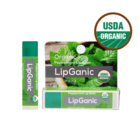 Lipganic Peppermint Organic Lip Balm (4.25g) - Organic Pavilion