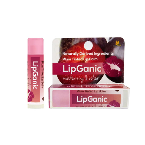 Lipganic Plum Tinted Lip Balm (4.25g) - Organic Pavilion