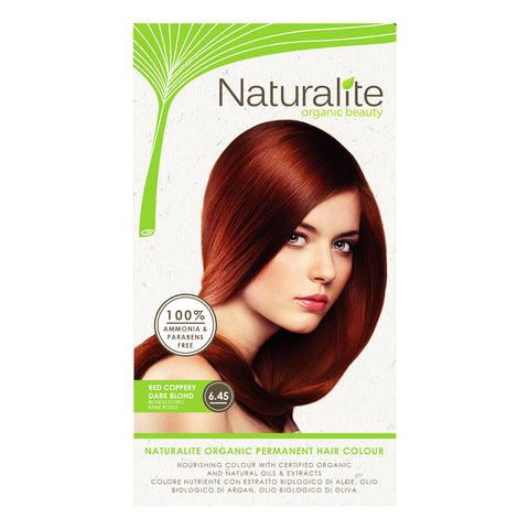 Naturalite Organic Permanent 6.45 Red Coppery, Dark Blond Hair Colour (110ml) - Organic Pavilion