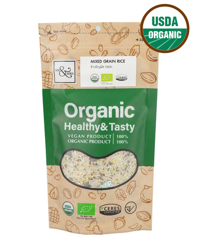 Mr. & Mrs. Jasmine Rice mixed with Organic Mixed Quinoa,Organic Millet, Sunflower Seeds and Pumpkin Seeds (500g) - Organic Pavilion