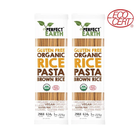 Perfect Earth Gluten Free Organic Pasta Brown Rice (2x225gm) - Organic Pavilion