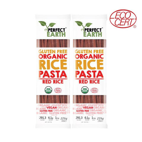 Perfect Earth Gluten Free Organic Pasta Red Rice (2x225gm) - Organic Pavilion